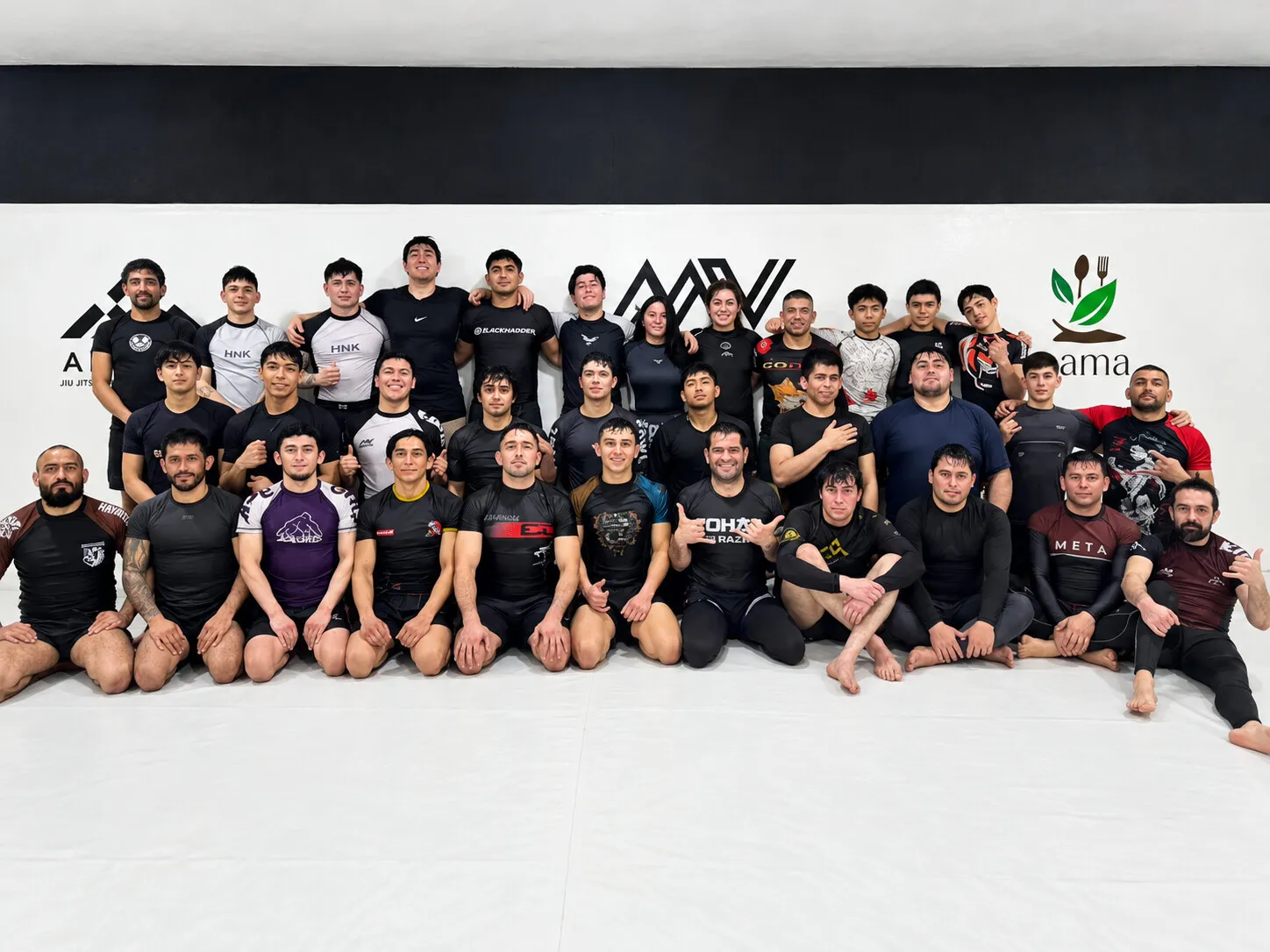 Equipo de APEX Puerto Varas reunido en el tatami