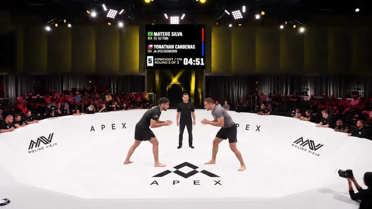 Pit de APEX con dos luchadores frente a frente antes de comenzar la lucha